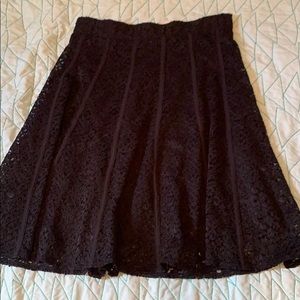 Black lace skirt